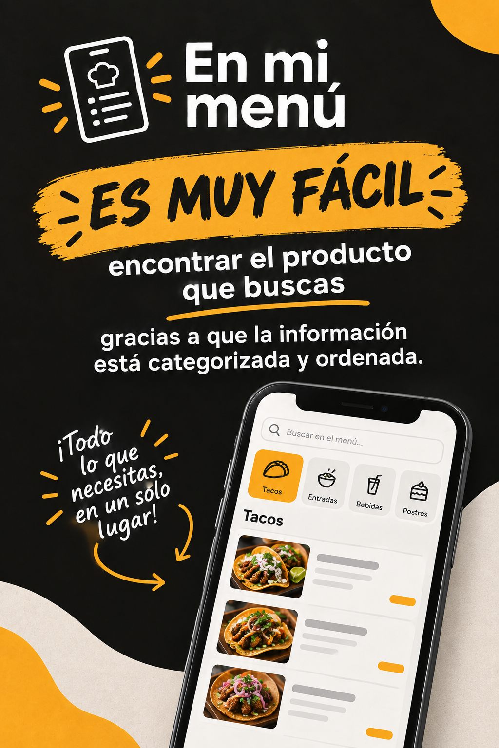 Es muy fácil encontrar el producto que buscas: la información está categorizada y ordenada
